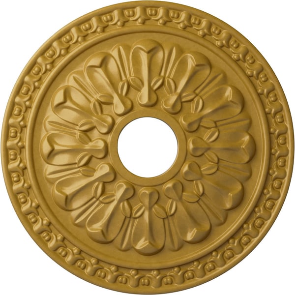 Ekena Millwork Warsaw Ceiling Medallion (Fits Canopies up to 3 1/2"), 18"OD x 3 1/2"ID x 1 3/8"P, Iridescent Gold CM18WAIGS - main